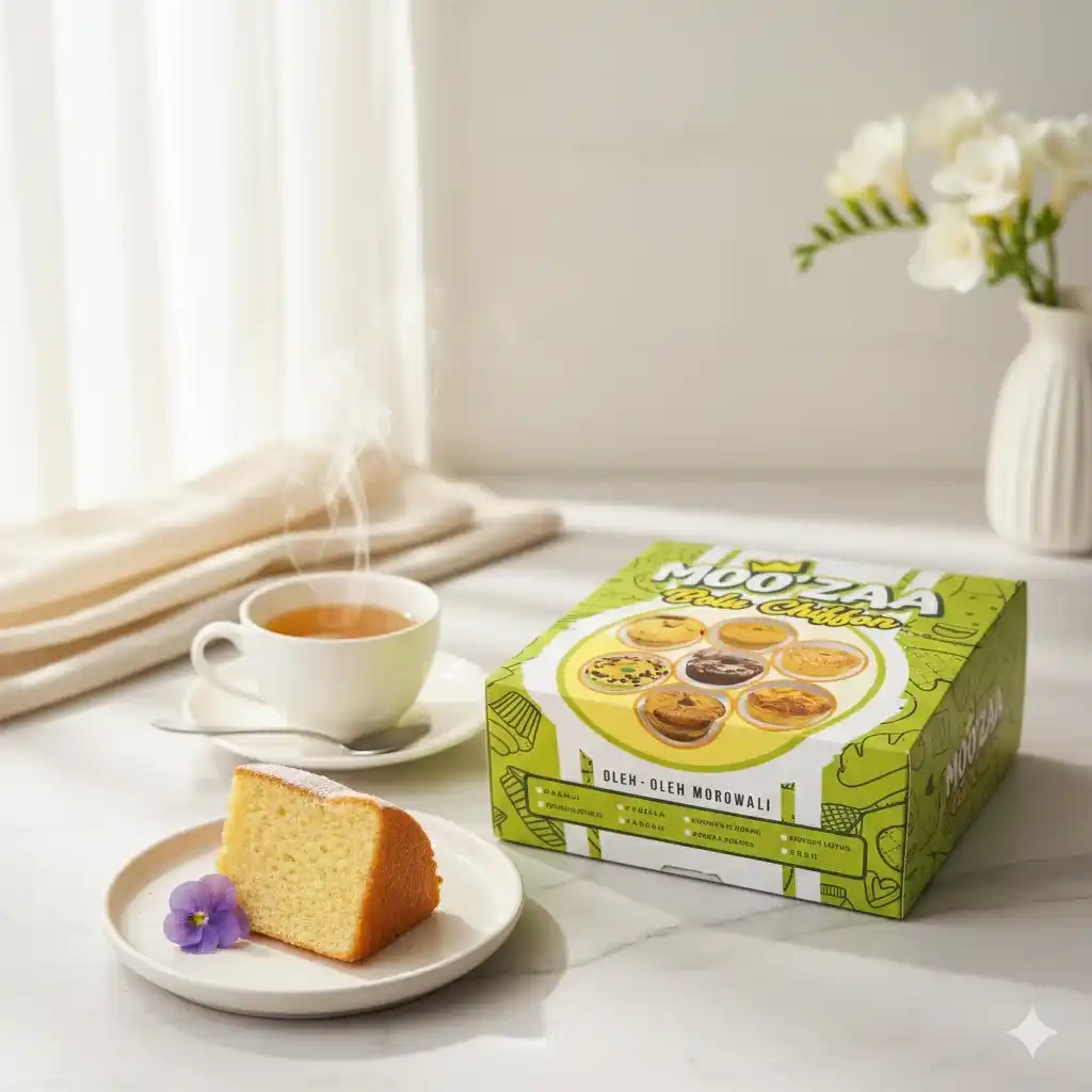 percetakan kotak kue terdekat semarang dus bolu chiffon dan marble cake ivory 350 gsm nuansa hijau lumut