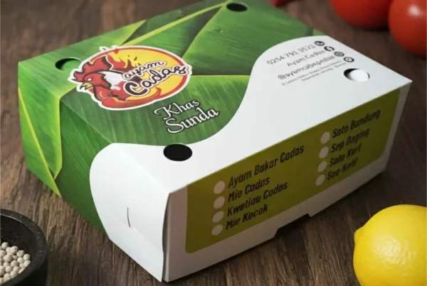 Contoh box / dus nasi 18x15.5x7 cetak kemasan terdekat subang