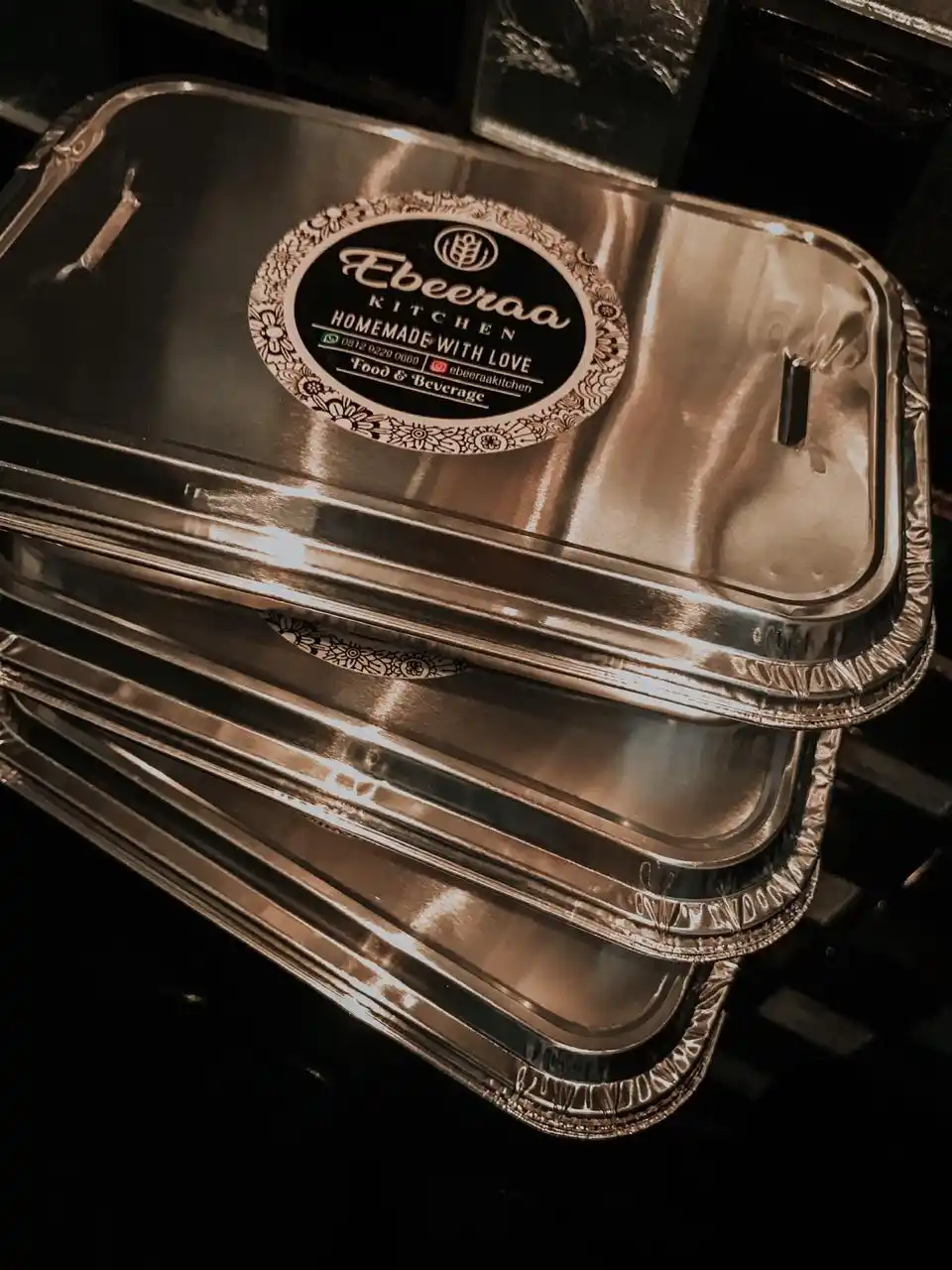 cetak stiker nasi kotak model lingkaran anti air