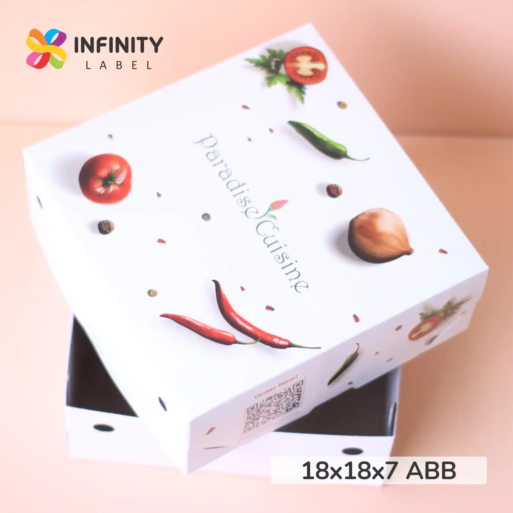 packaging custom dus nasi ukuran 18x18